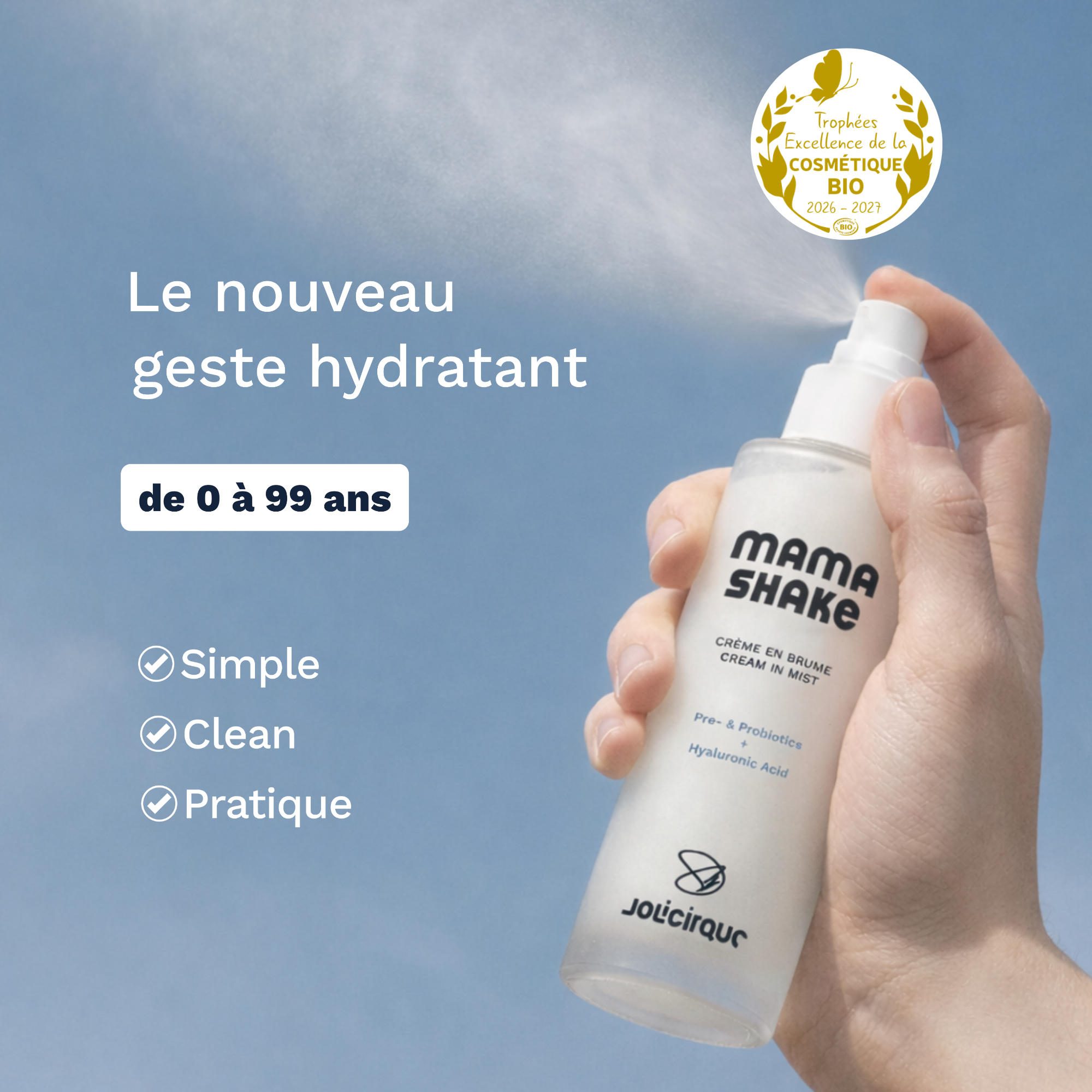 Mama Shake - Crème hydratante visage en spray